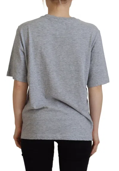 Pre-owned Dsquared2 Dsquared² Gray Logo Cotton Crewneck Short Sleeve Tee Women's T-shirt ()