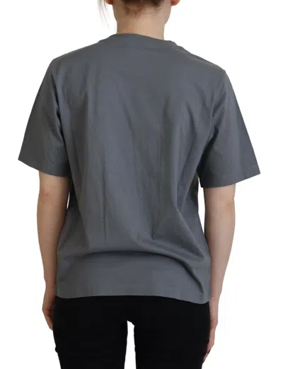 Pre-owned Dsquared2 Dsquared² Gray Logo Cotton Crewneck Short Sleeve Tee Women's T-shirt ()