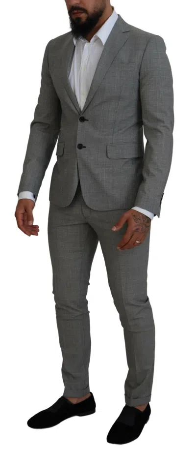 Pre-owned Dsquared2 Dsquared² Gray Wool Single Breasted 2 Piece Paris Men's Suit ()