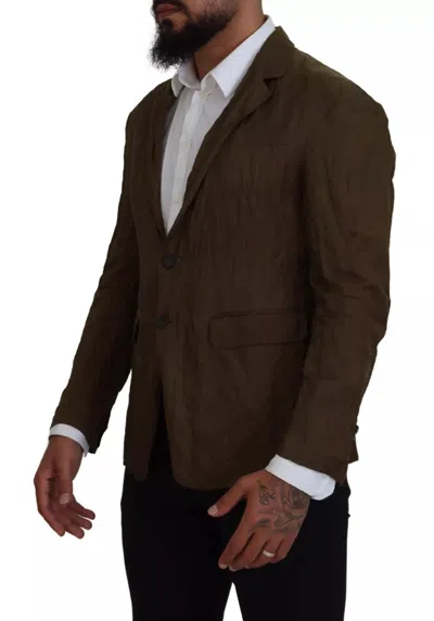 Pre-owned Dsquared2 Dsquared² Green Single Breasted Men Coat Blazer Men's Jacket ()