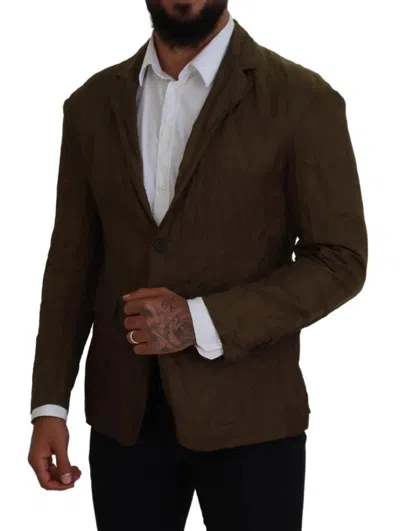 Pre-owned Dsquared2 Dsquared² Green Single Breasted Men Coat Blazer Men's Jacket ()