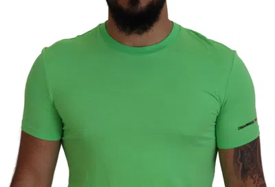 Dsquared2 Green Modal Short Sleeves Crewneck T-shirt In Green