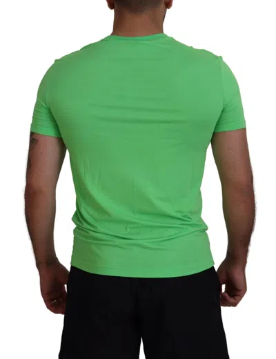 Dsquared2 Green Modal Short Sleeves Crewneck T-shirt In Green