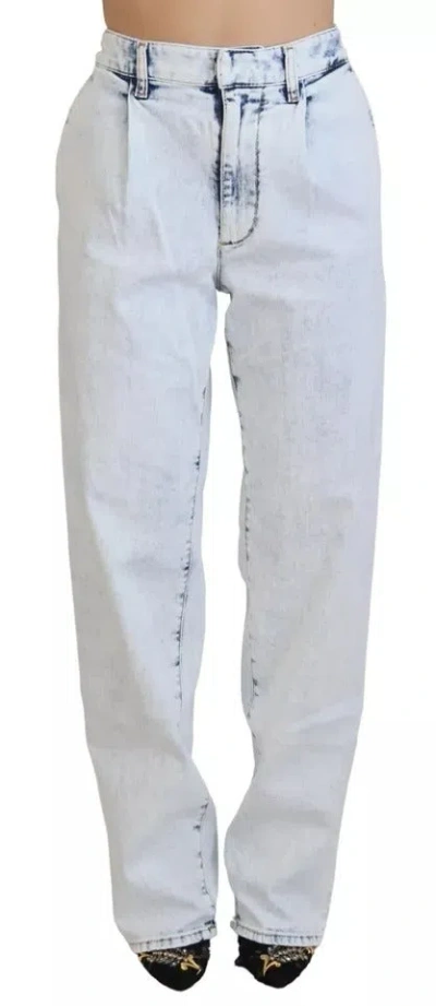 Pre-owned Dsquared2 Dsquared² Light Blue Cotton High Waist Straight Denim Women's Jeans ()