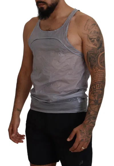 Pre-owned Dsquared2 Dsquared² Light Gray Cotton Sleeveless Tank Men Top Men's T-shirt ()