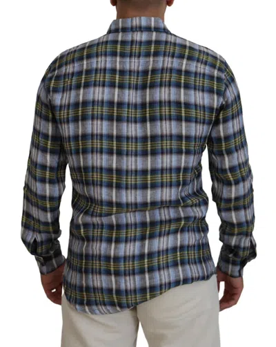 Pre-owned Dsquared2 Dsquared² Multicolor Checkered Casual Men Long Sleeves Men's Shirt ()