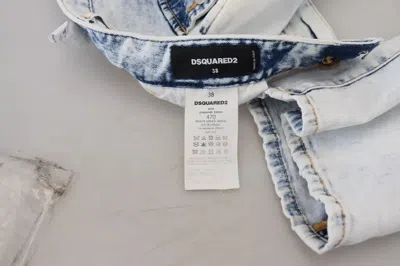 Pre-owned Dsquared2 Dsquared² Light Blue Cotton High Waist Straight Denim Women's Jeans ()