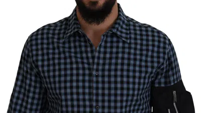 Pre-owned Dsquared2 Dsquared² Multicolor Black Arm Plaid Men Long Sleeves Men's Shirt ()