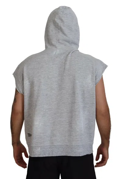 Pre-owned Dsquared2 Dsquared² Light Gray Cotton Short Sleeves Hooded Men's T-shirt ()