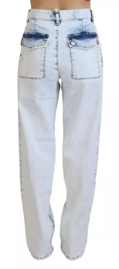 Pre-owned Dsquared2 Dsquared² Light Blue Cotton High Waist Straight Denim Women's Jeans ()