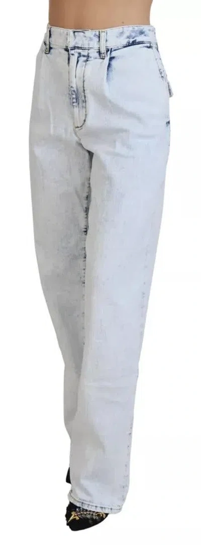 Pre-owned Dsquared2 Dsquared² Light Blue Cotton High Waist Straight Denim Women's Jeans ()