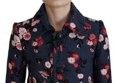 Pre-owned Dsquared² Multicolor Printed Women Long Coat Blazer Women's Jacket ()