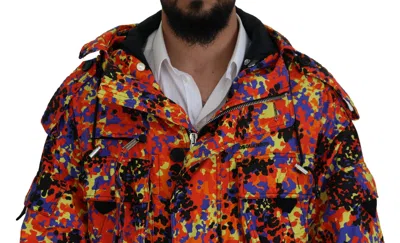 Pre-owned Dsquared2 Dsquared² Multicolor Long Hooded Cargo Pocket Coat Men's Jacket ()
