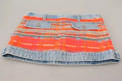 Pre-owned Dsquared2 Dsquared² Multicolor Polyester Low Waist A-line Denim Women's Skirt ()