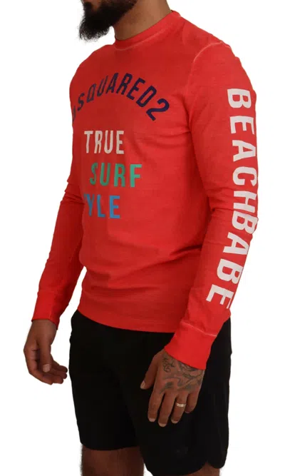 Pre-owned Dsquared2 Dsquared² Orange Colorful Print Long Sleeves Top Men's T-shirt ()