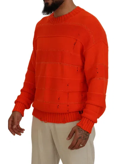 Pre-owned Dsquared2 Dsquared² Orange Cotton Long Sleeves Men Pullover Men's Sweater ()