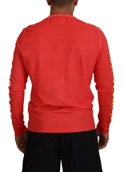 Pre-owned Dsquared2 Dsquared² Orange Colorful Print Long Sleeves Top Men's T-shirt ()