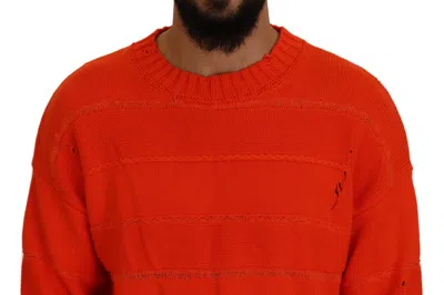 Pre-owned Dsquared2 Dsquared² Orange Cotton Long Sleeves Men Pullover Men's Sweater ()