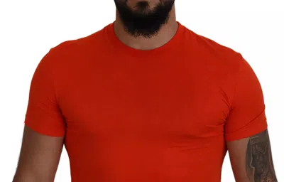 Pre-owned Dsquared2 Dsquared² Orange Modal Short Sleeves Crewneck Men's T-shirt ()
