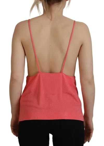 Pre-owned Dsquared2 Dsquared² Pink Sleeveless Spaghetti Strap Cami V-neck Women's Top ()