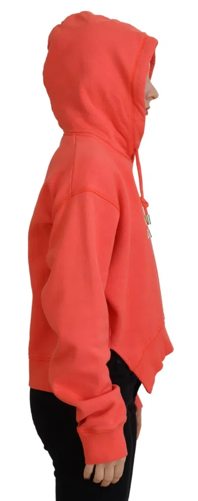 Pre-owned Dsquared2 Dsquared² Pink Logo Print Cotton Hoodie Sweatshirt Women's Sweater ()