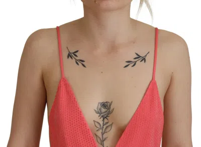 Pre-owned Dsquared2 Dsquared² Pink Sleeveless Spaghetti Strap Cami V-neck Women's Top ()