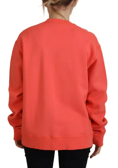 Pre-owned Dsquared2 Dsquared² Pink Logo Embroidery Women Long Sleeve Women's Sweater ()