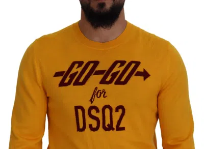 Pre-owned Dsquared2 Dsquared² Orange Wool Long Sleeves Men Pullover Men's Sweater ()