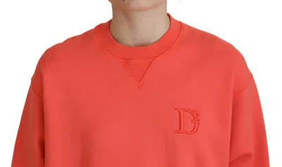Pre-owned Dsquared2 Dsquared² Pink Logo Embroidery Women Long Sleeve Women's Sweater ()