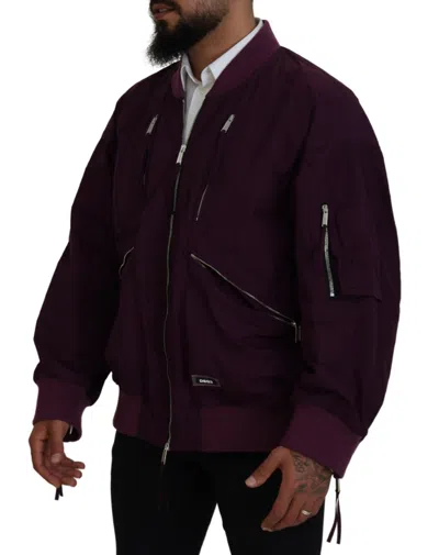 Pre-owned Dsquared2 Dsquared² Purple Polyester Full Zipper Bomber Men's Jacket ()