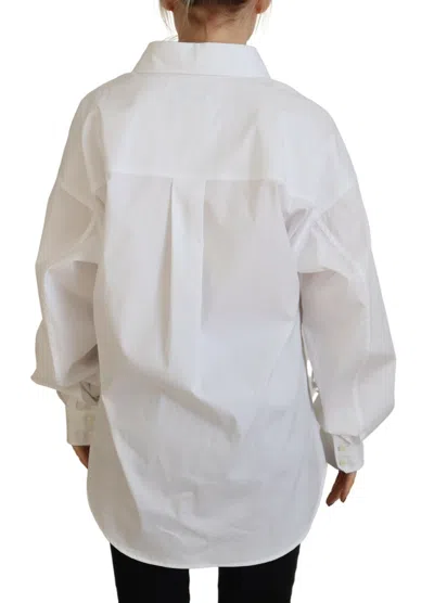 Pre-owned Dsquared2 Dsquared² White Cotton Button Down Collared Dress Shirt Women's Top ()