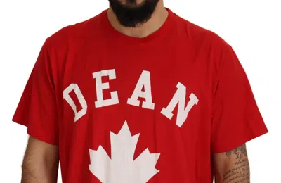 Pre-owned Dsquared2 Dsquared² Red Printed Cotton Short Sleeves Crewneck Men's T-shirt ()