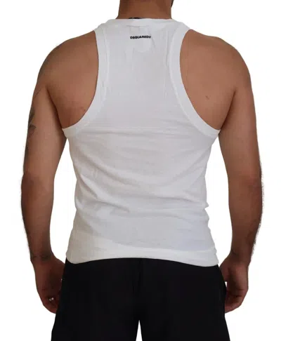 Pre-owned Dsquared2 Dsquared² White Cotton Linen Sleeveless Tank Men's T-shirt ()
