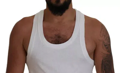 Pre-owned Dsquared2 Dsquared² White Cotton Linen Sleeveless Tank Men's T-shirt ()