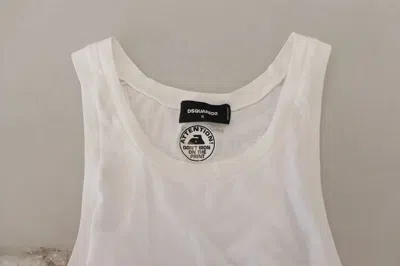 Pre-owned Dsquared2 Dsquared² White Cotton Linen Sleeveless Tank Men's T-shirt ()