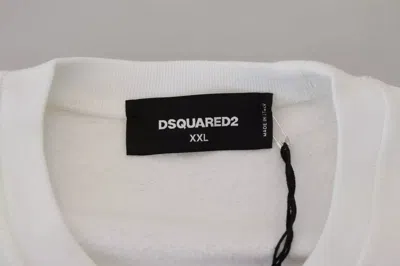 Pre-owned Dsquared2 Dsquared² White Embroidered Crewneck Sweatshirt Men's Sweater ()