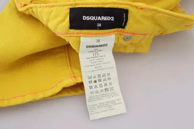 Pre-owned Dsquared2 Dsquared² Yellow Cotton Low Waist Cropped Jennifer Denim Women's Jeans ()