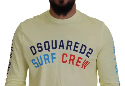 Pre-owned Dsquared2 Dsquared² Yellow Colorful Print Long Sleeves Top Men's T-shirt ()