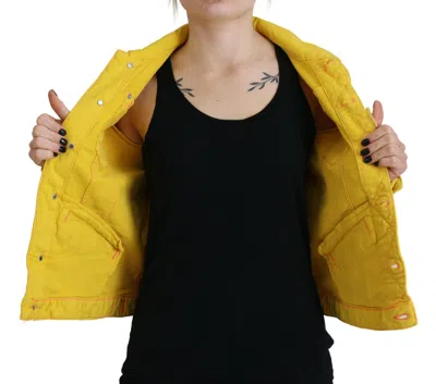 Pre-owned Dsquared2 Dsquared² Yellow Collared Long Sleeves Denim Women's Jacket ()