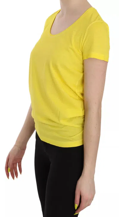 Pre-owned Dsquared2 Dsquared² Yellow Round Neck Short Sleeve Shirt Top Women's Blouse ()