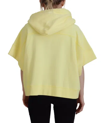 Pre-owned Dsquared2 Dsquared² Yellow Logo Print Cotton Hoodie Sweatshirt Women's Sweater ()