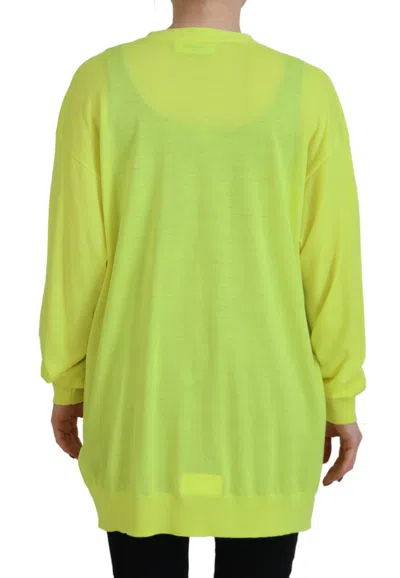 Pre-owned Dsquared2 Dsquared² Yellow Wool Knitted Buttoned Cardigan Women's Sweater ()