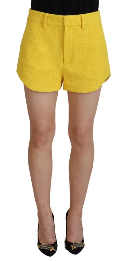 Pre-owned Dsquared2 Dsquared² Yellow Peak Double Breasted Suit Blazer Short Women's Set ()