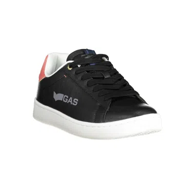 Gas Black Artificial Leather Sneaker In Black