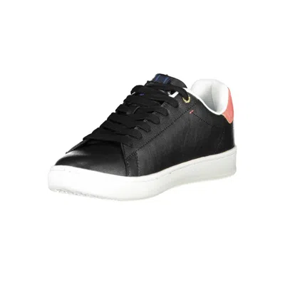 Gas Black Artificial Leather Sneaker In Black