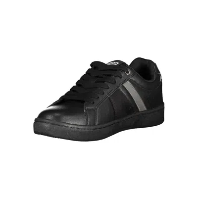 Gas Black Artificial Leather Sneaker In Black