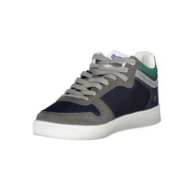 Gas Blue Polyester Men's Sneaker In Blue