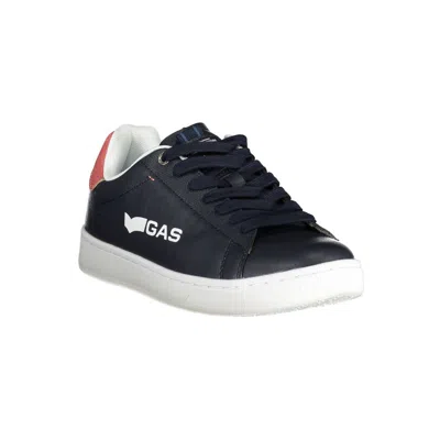 Gas Blue Artificial Leather Sneaker In Blue