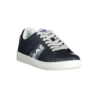 Gas Blue Artificial Leather Men's Sneaker In Blue