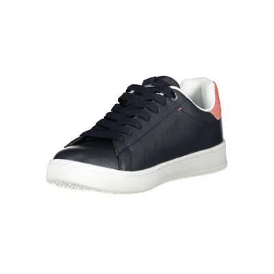 Gas Blue Artificial Leather Sneaker In Blue